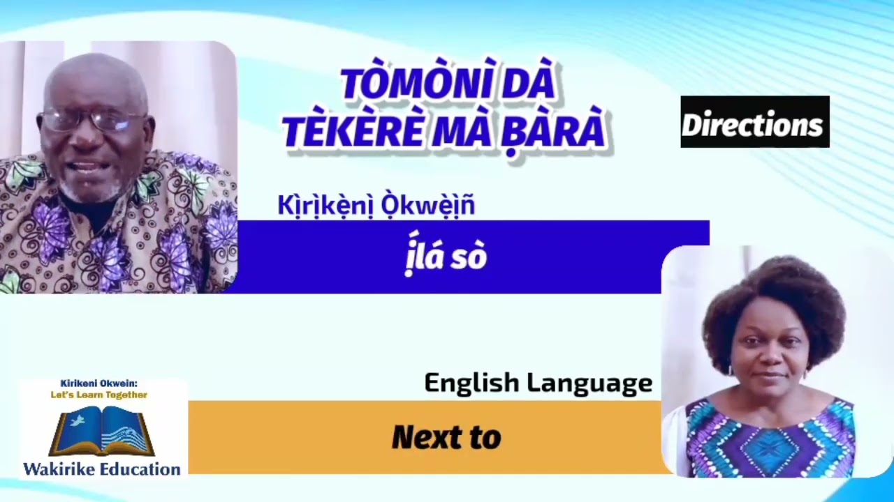 Wakirike Language - 26. Directions