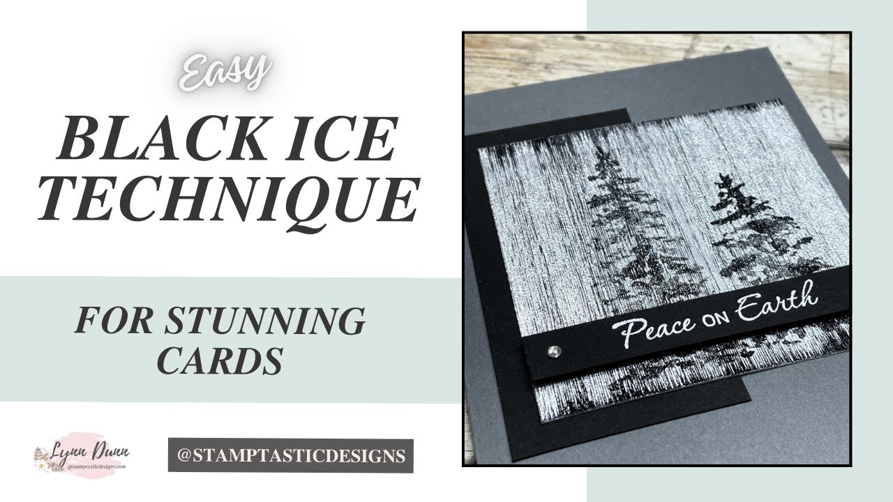 Easiest Black Ice Technique for Stunning Cards
