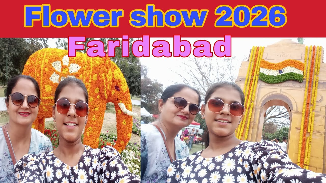 Flower show celebration 🌹🌻🌷Faridabad (14-15 march) #trending #viral #travel #vlog #coupleonwheels 