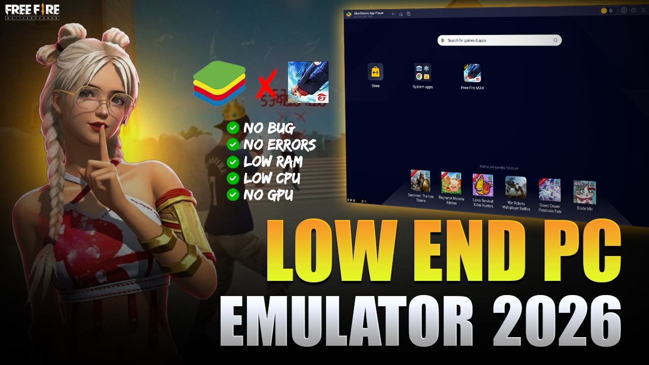 2GB / 4GB RAM Low End PC වලට Best Emulator 🔥 | Lag නැතුව Run කරමු