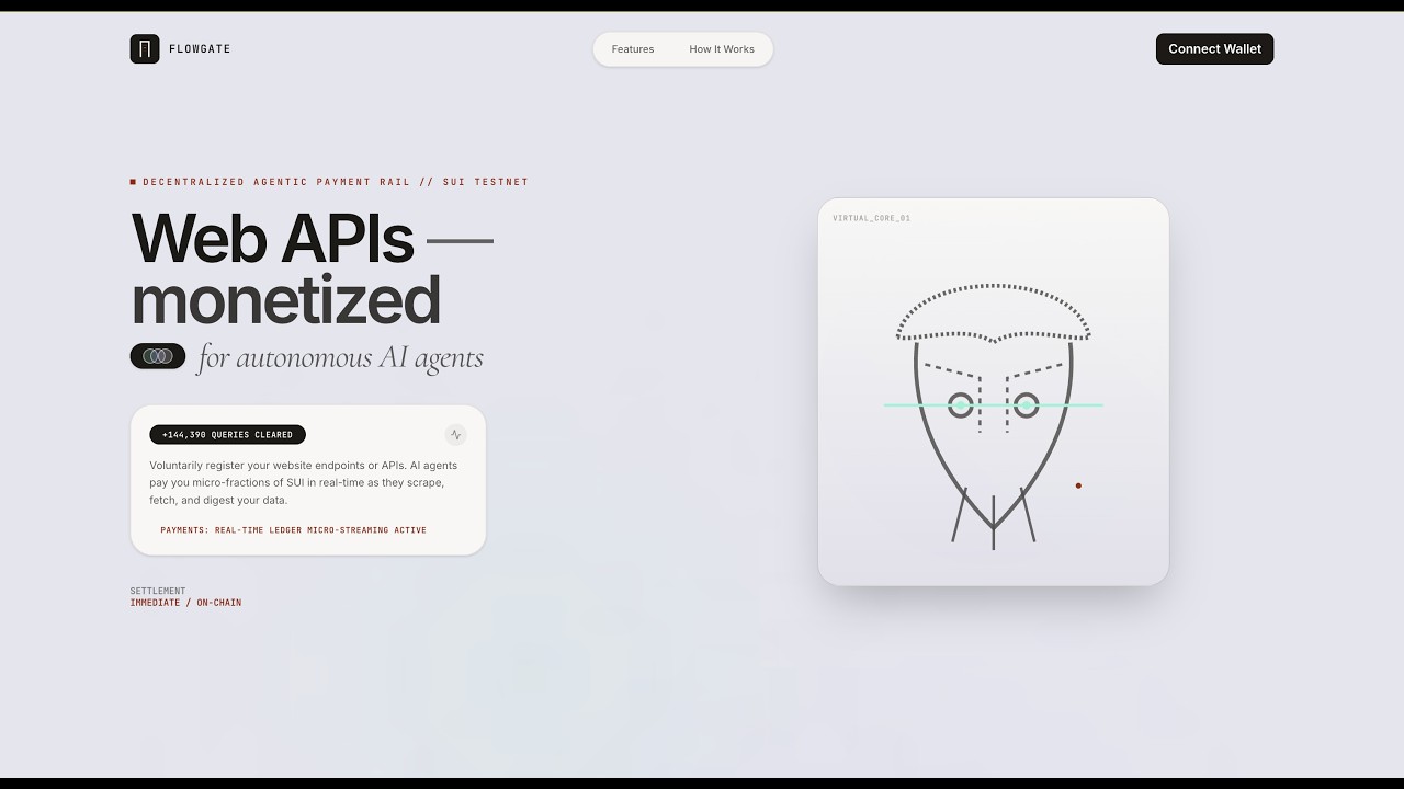 FlowGate &mdash; AI Agents That Pay For What They Use, On-Chain | Sui Hackathon Demo