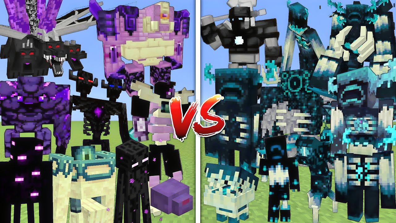 ALL MUTANT ENDERMANS vs ALL MUTANT WARDENS ALLIANCE MOBS BATTLE IN MINECRAFT