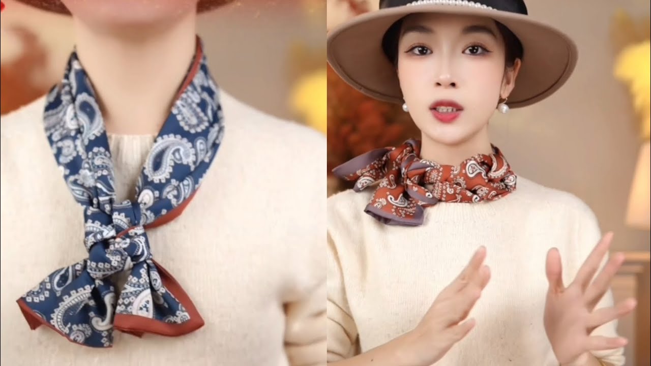 100 Stylish Ways to Tie a Silk Scarf #fashion #scarf #scarffashion