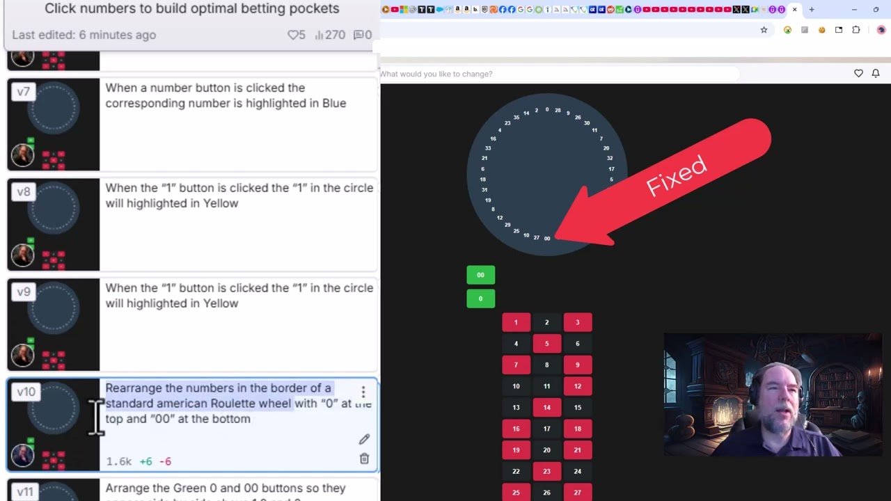 WebSim AI Roulette Pocket Analysis Tool