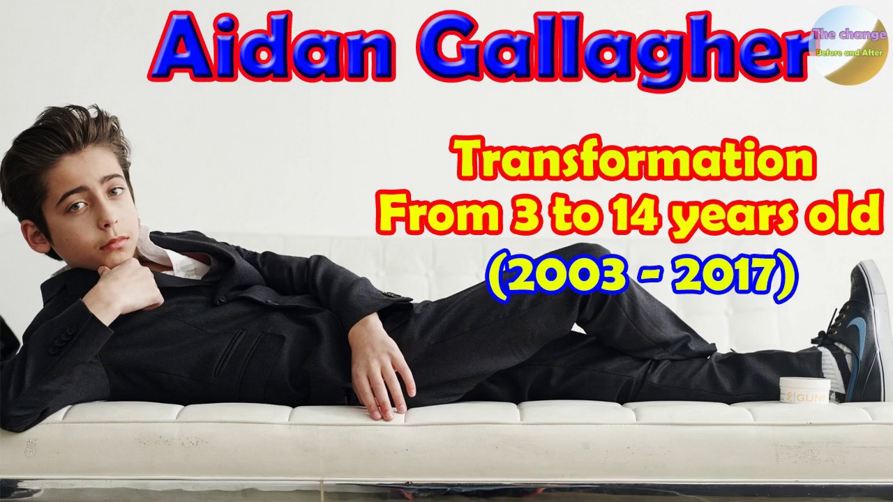 Aidan Gallagher transformation from 3 to 14 years old