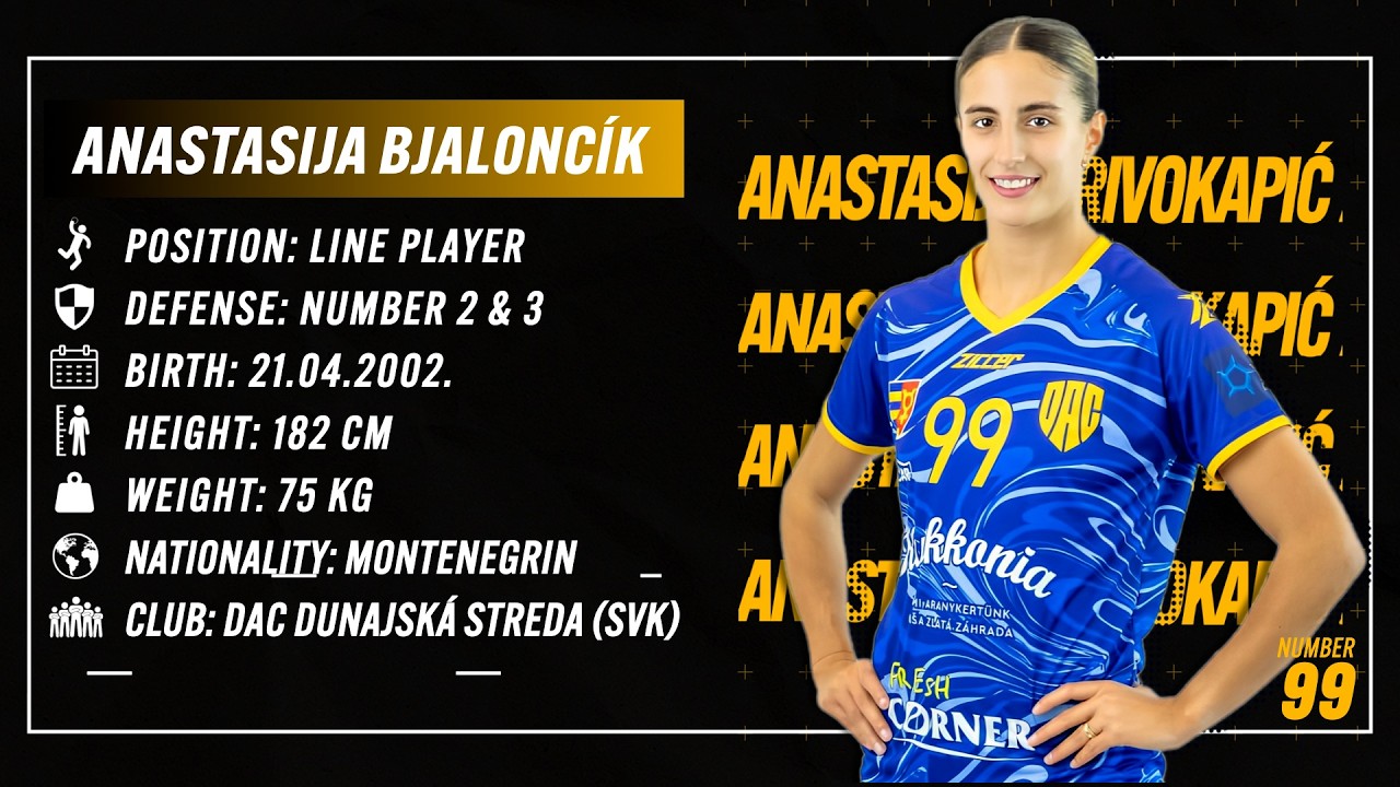 Anastasija Bjalončík - line player - HC DAC Dunajská Streda - Season 25/26