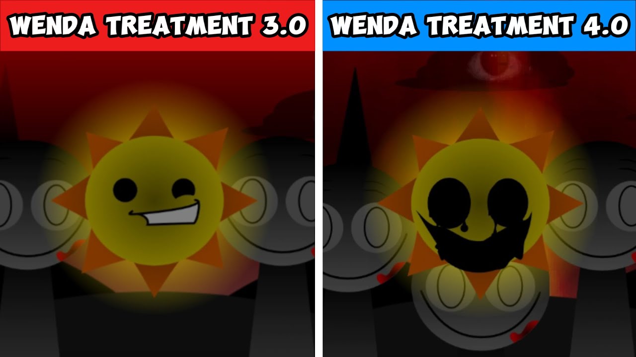 Incredibox Sprunki Wenda Treatment 3.0 vs. Wenda Treatment 4.0 Fanmade
