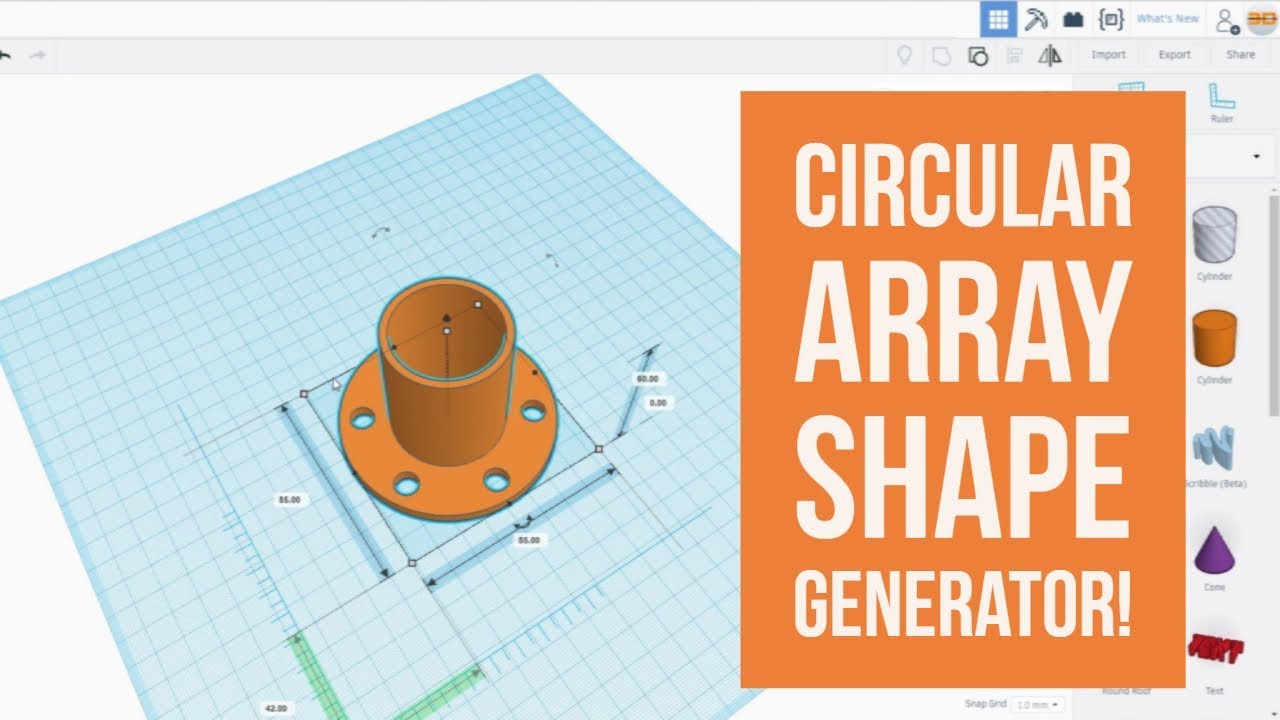 TinkerCad Tip - Shape Generator The Circular Array!