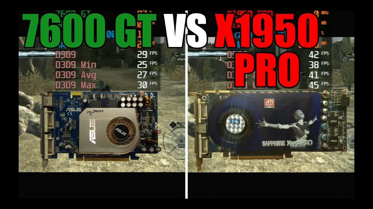 GeForce 7600 GT vs Radeon X1950 PRO Test In 5 Games (No FPS Drop - Capture Card)