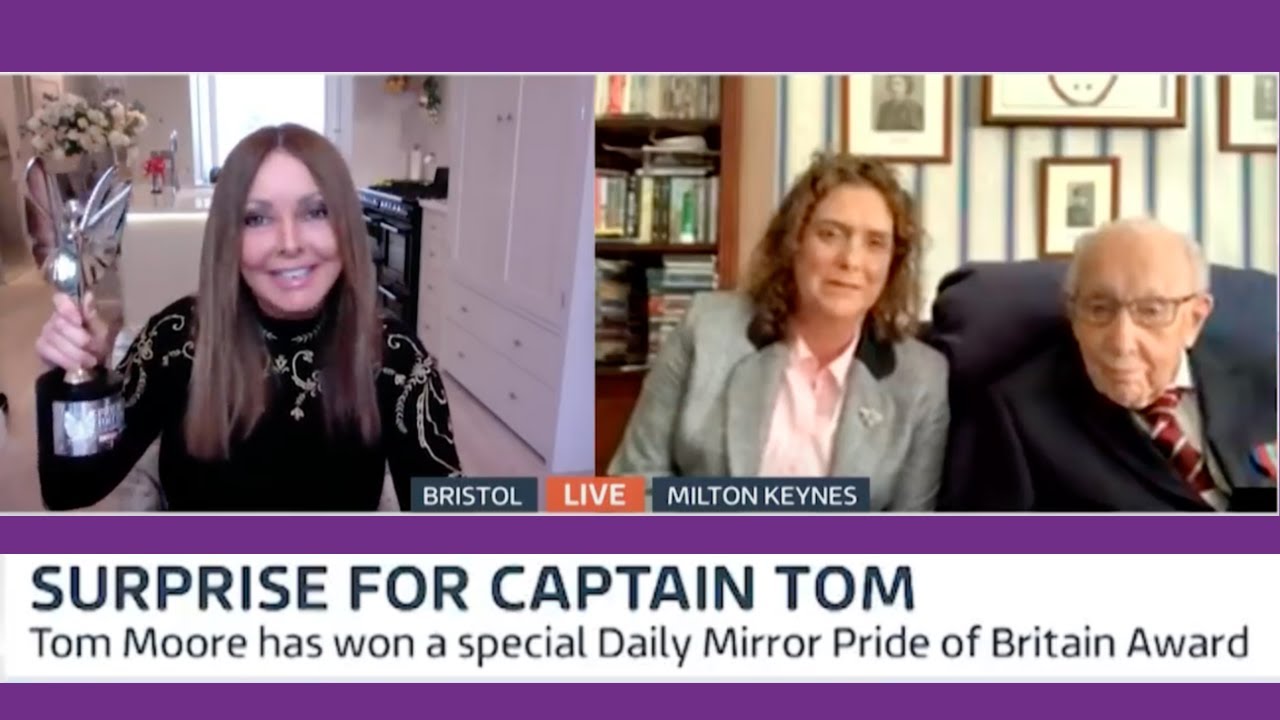 Captain Sir Tom Moore Surprised with Special Pride of Britain Award Live on Good Morning Britain