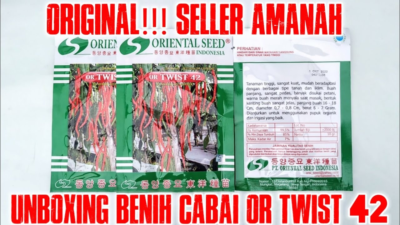 Unboxing Benih Cabe Merah Keriting OR Twist 42 | Pembuktian Asli atau Palsu