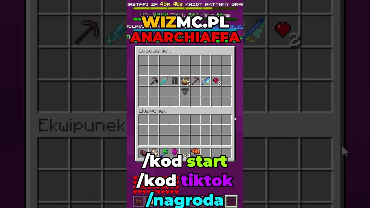 WIZMC.PL#minecraft #centrumpvp #mc #mctutorial #minecraftserver #tutorial #gaming#shorts#zasiegi