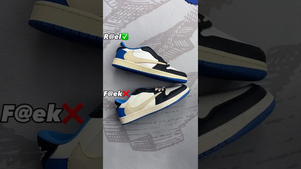 Real Vs Fake Travis Scott Fragment Jordan 1 Low #sneakerhead #sneakers #viral