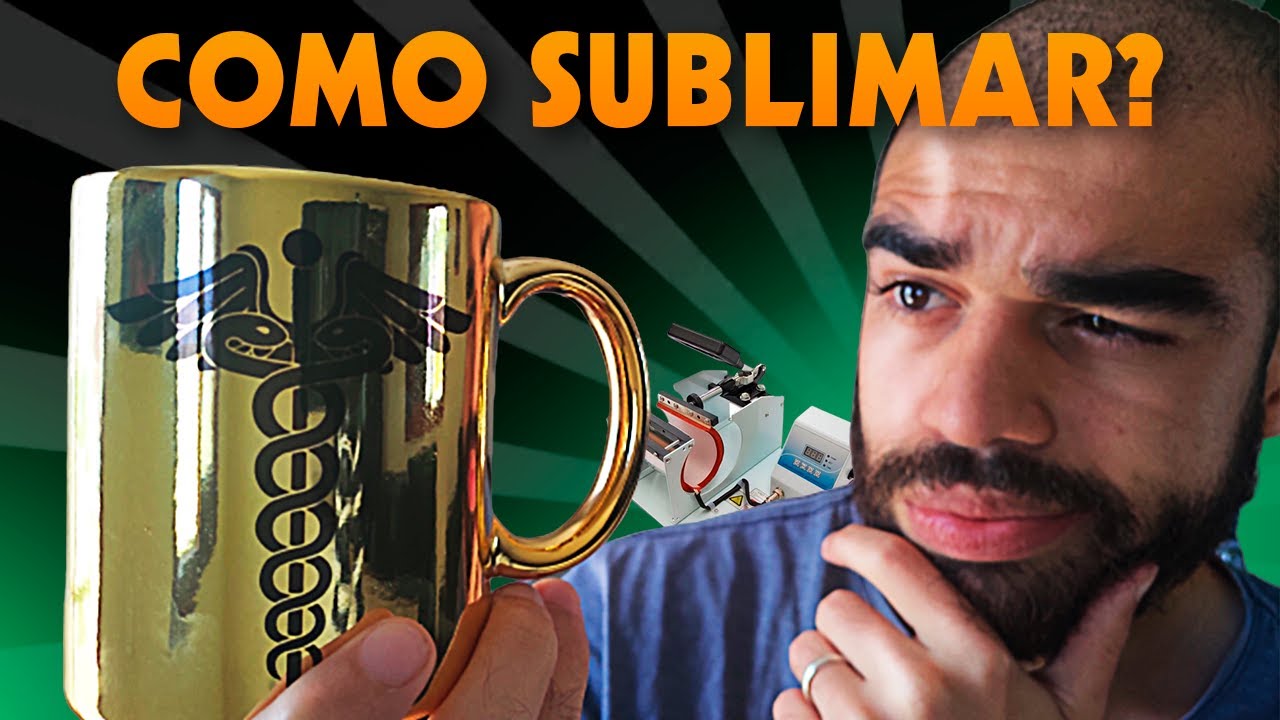 COMO SUBLIMAR CANECA CROMADA DOURADA - Passo a Passo