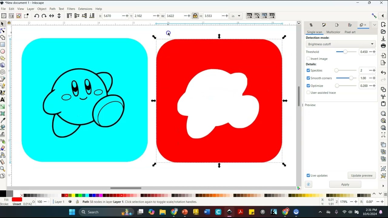 Simple Keychain Graphics for Inkscape Laser Cutting