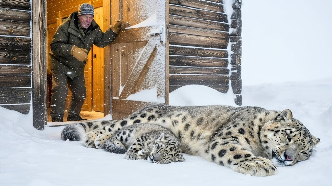 Snow Leopard Saves Her Cub: An Incredible Story of Survival and Trust!
