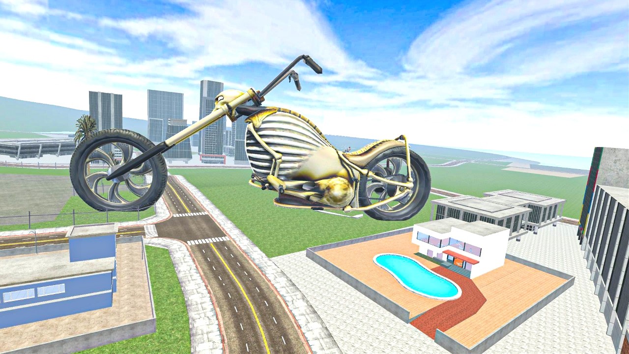 Franklin Found Giant GHOST RIDER Bike in  - INDIAN BIKE DRIVING 3D