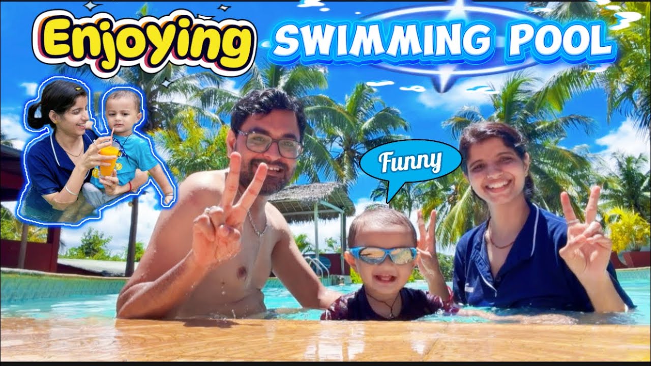 Swimming pool enjoy with baby ( MADAGASCAR 🇲🇬)