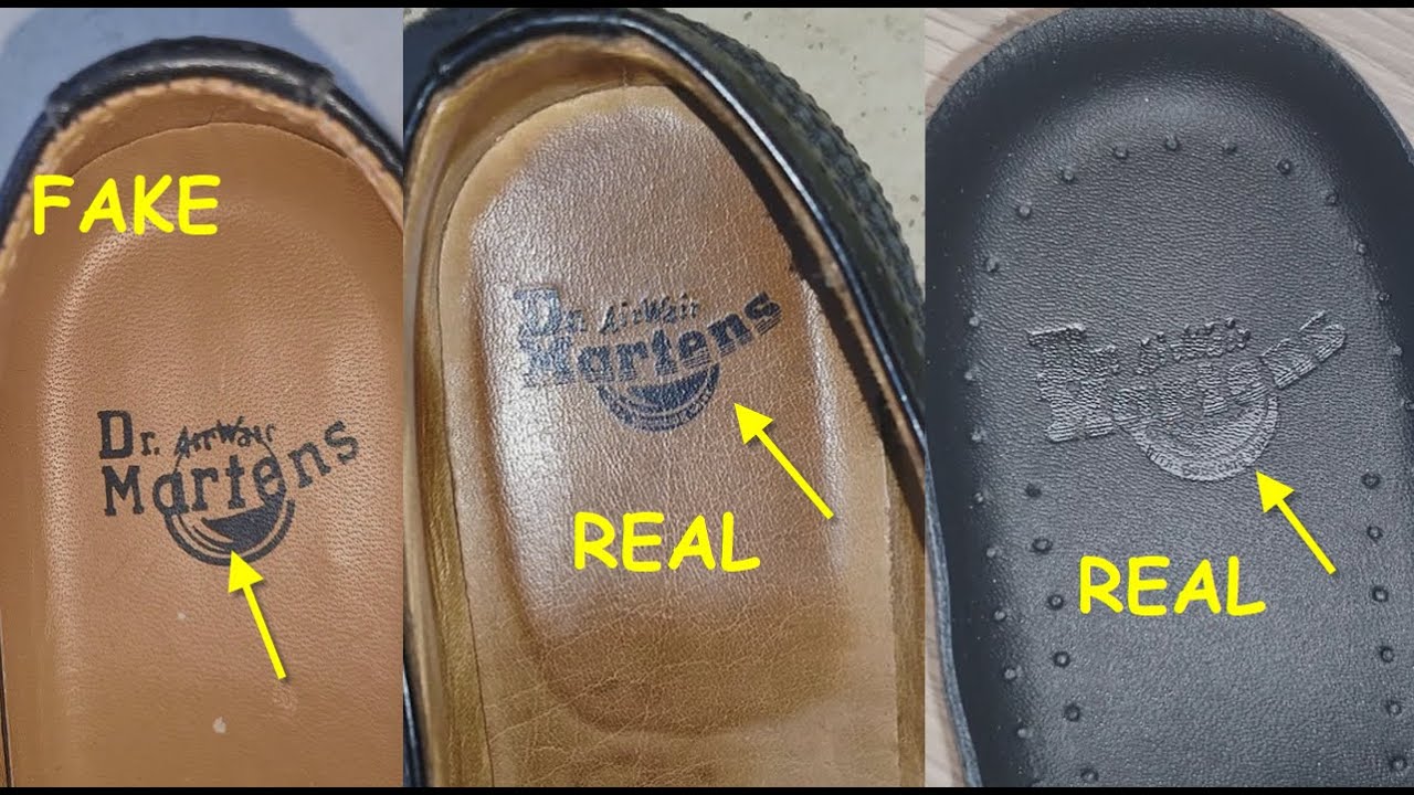Dr. Martens shoes real vs fake. How to spot original Doc Martens 1461 footwear
