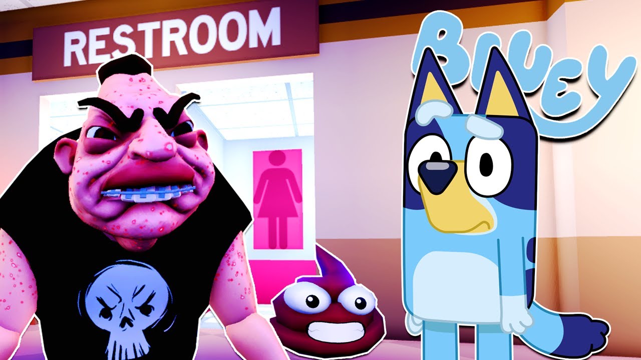 EL MALO no deja IR al BAÑO a BLUEY | Las Aventuras de BLUEY en ROBLOX!