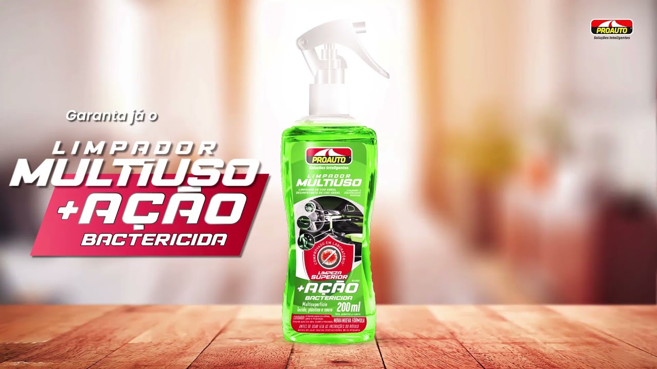 Limpador Multiuso - A&ccedil;&atilde;o Bactericida - Proauto