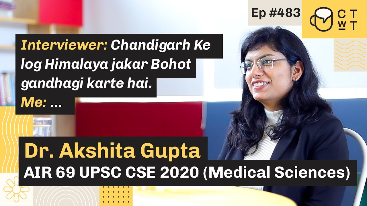 CTwT E483 - UPSC CSE 2020 Topper Dr Akshita Gupta AIR 69 | Medical Science Optional | 1st Attempt