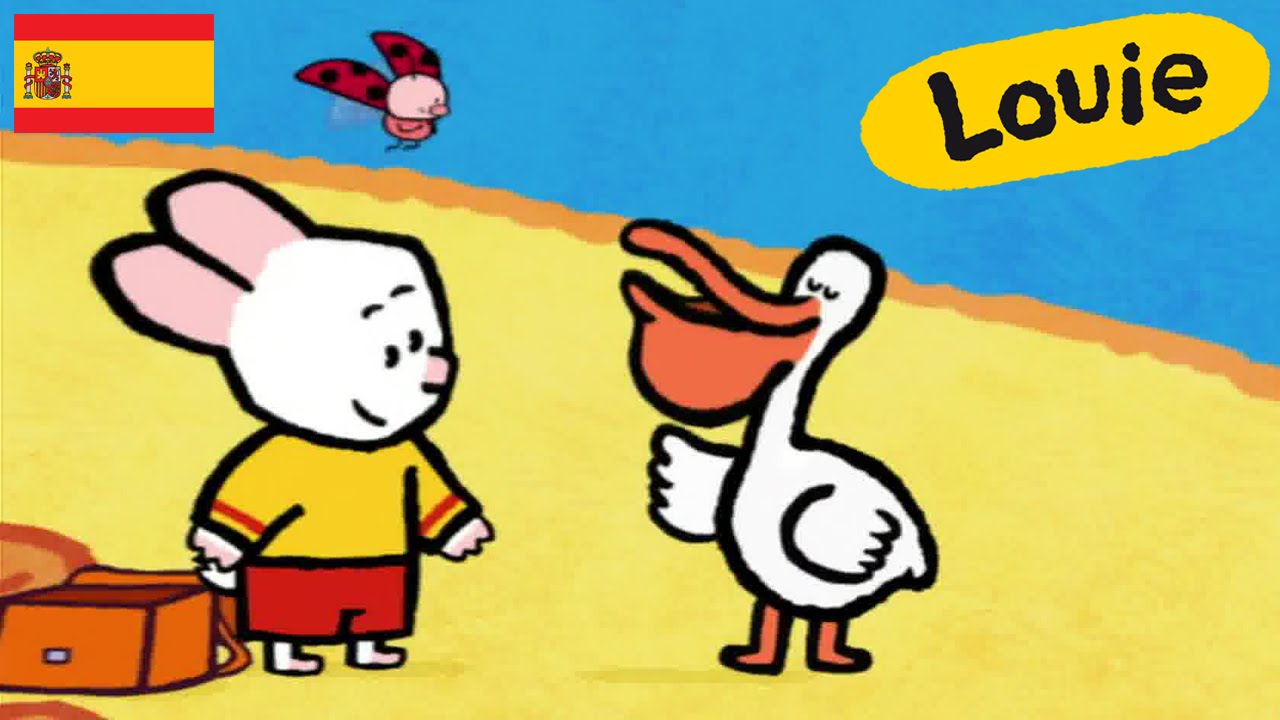 Pelícano - Louie dibujame un pelícano | Dibujos animados para niños