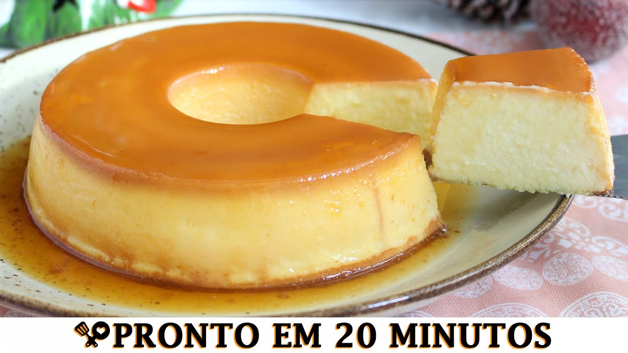PUDIM DE LEITE EM PÓ PRONTO EM 20 MINUTOS - RECEITAS QUE AMO