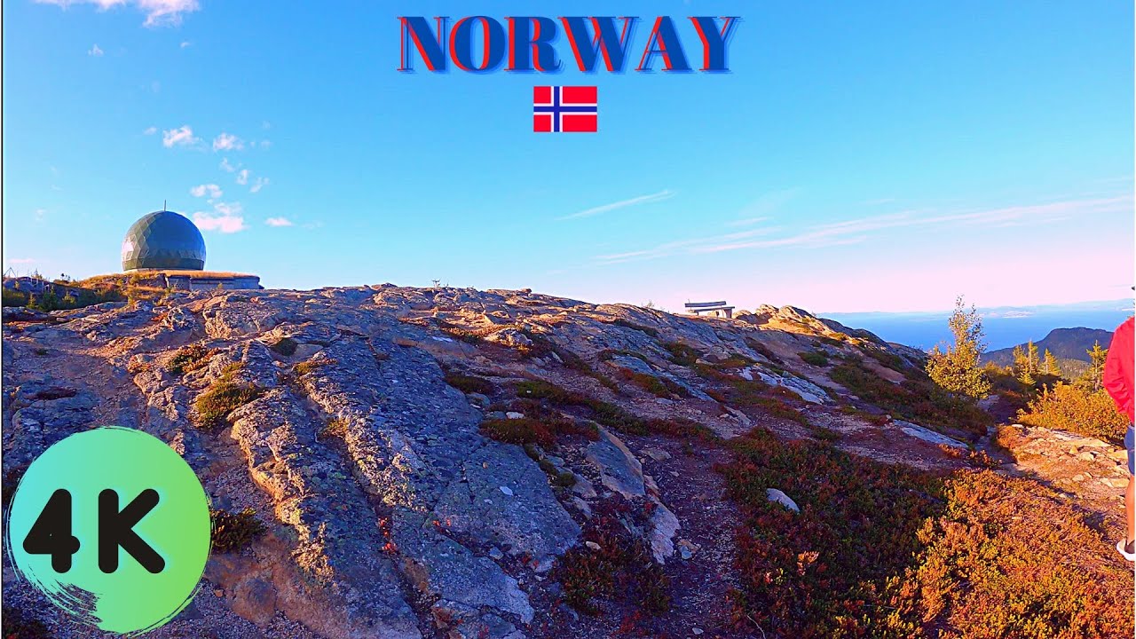 【4K】Walking Tour / Taking A Walk In NORWAY - Trondheim (Skistua) Hiking Down The Mountain