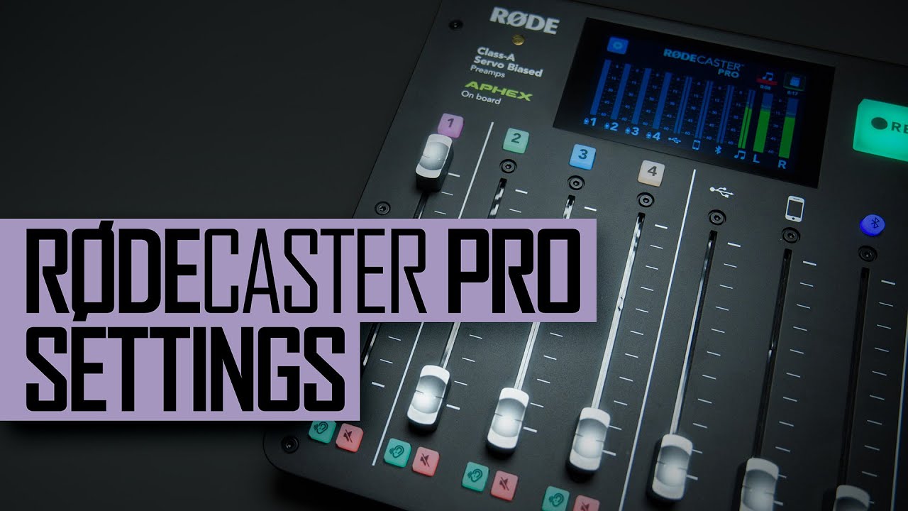 RODECaster Pro Noise Gate Settings - V2.1 Firmware