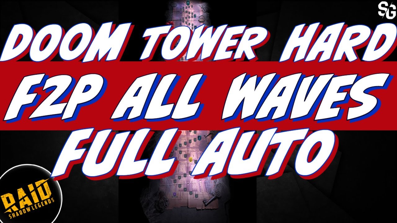 Doom tower HARD auto 95% w/ F2P friendly teams. You can do it! Raid Shadow Legends.