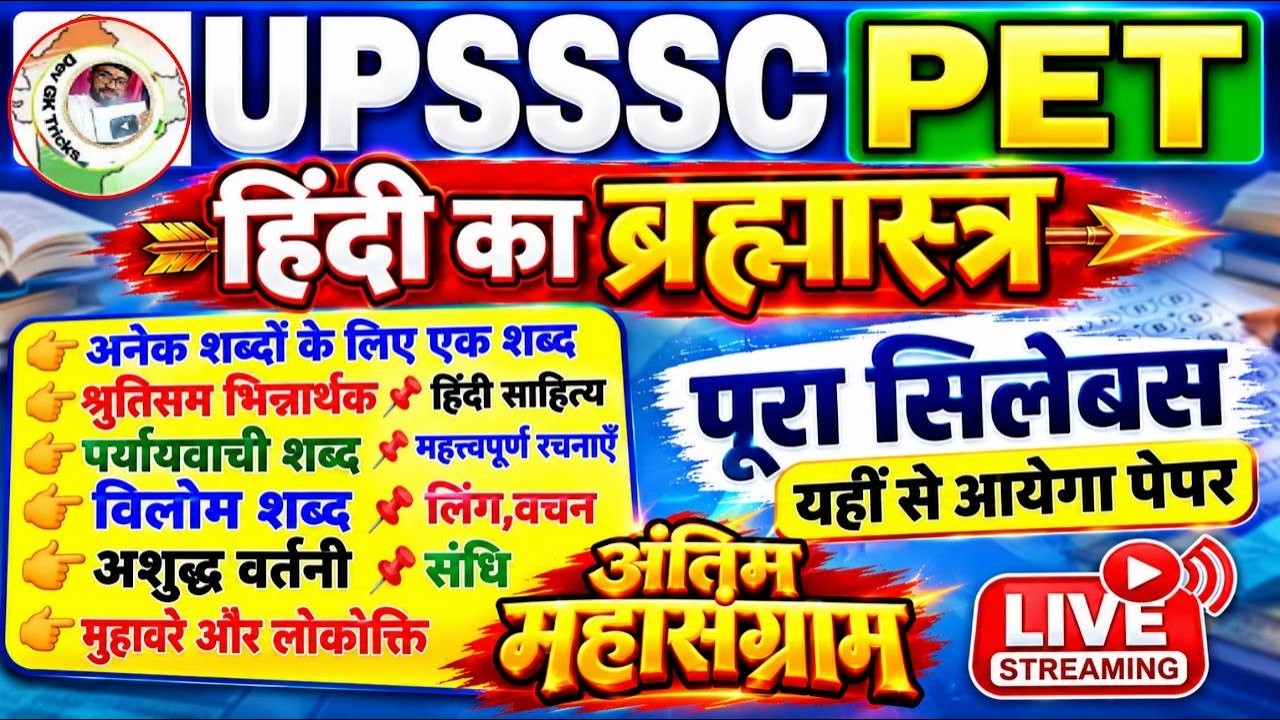PSSSC PET Hindi 2026 | PET Hindi Marathon  | PET Hindi Grammar सम्पूर्ण निचोड़  | PET Exam 2026