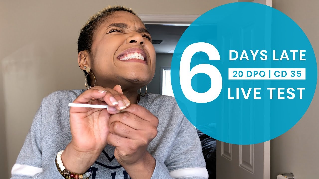 LIVE PREGNANCY TEST || 6 Days Late  || TTC Rainbow Baby #1