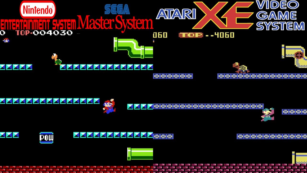 All NES & Master System Vs Atari XEGS Games Compared Side By Side