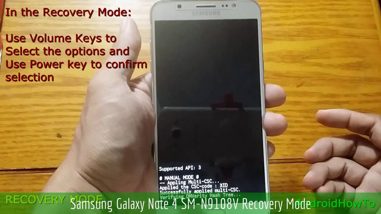 Samsung Galaxy Note 4 SM-N9108V Recovery Mode