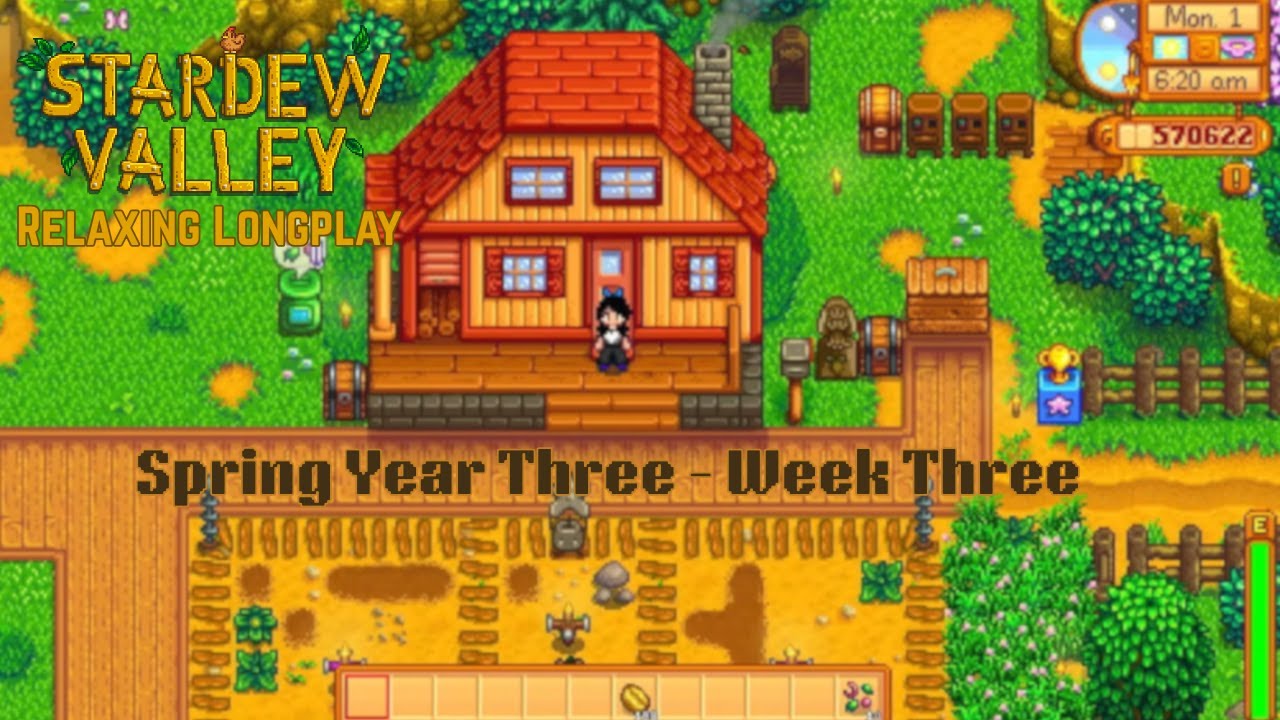 Relaxing Stardew Valley Long play: Year 3 Spring Week 3 (no commentary)