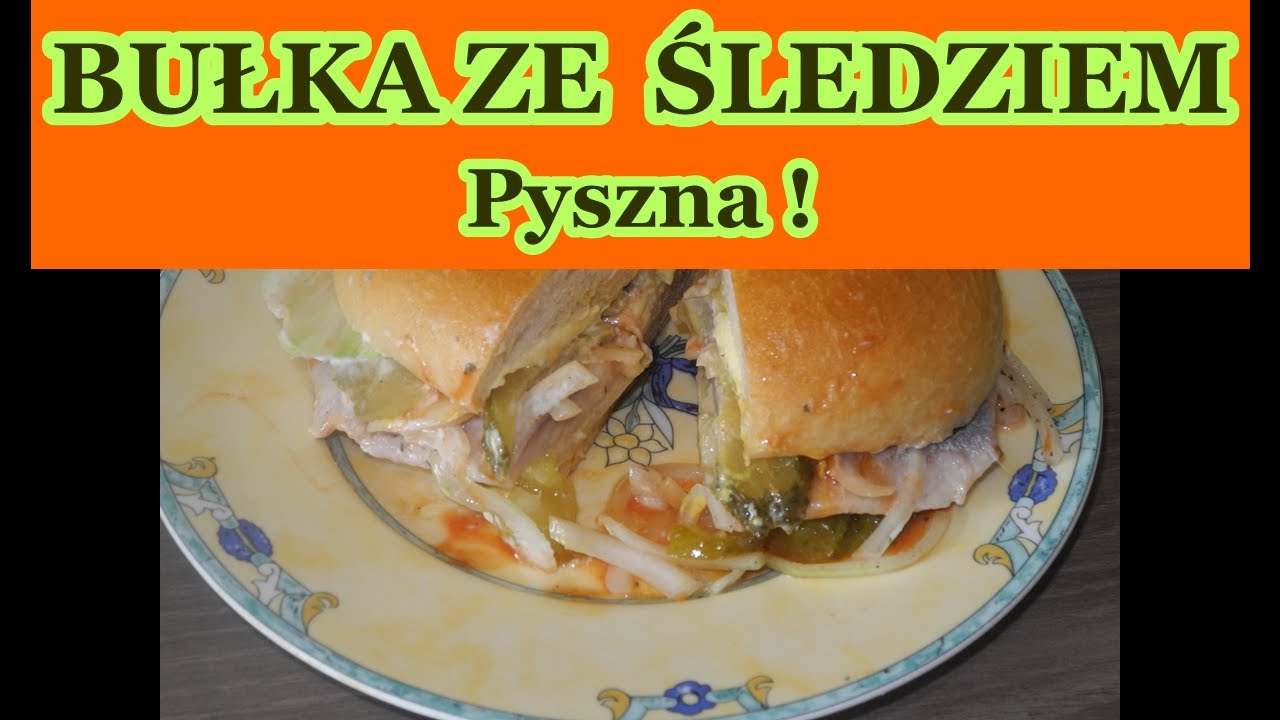 CUDOWNA BUŁKA KANAPKA ZE ŚLEDZIEM MATJAS BURGER PYSZNA NA SZYBKO🧡💥BURGER na sałacie z ogórkiem.nr309