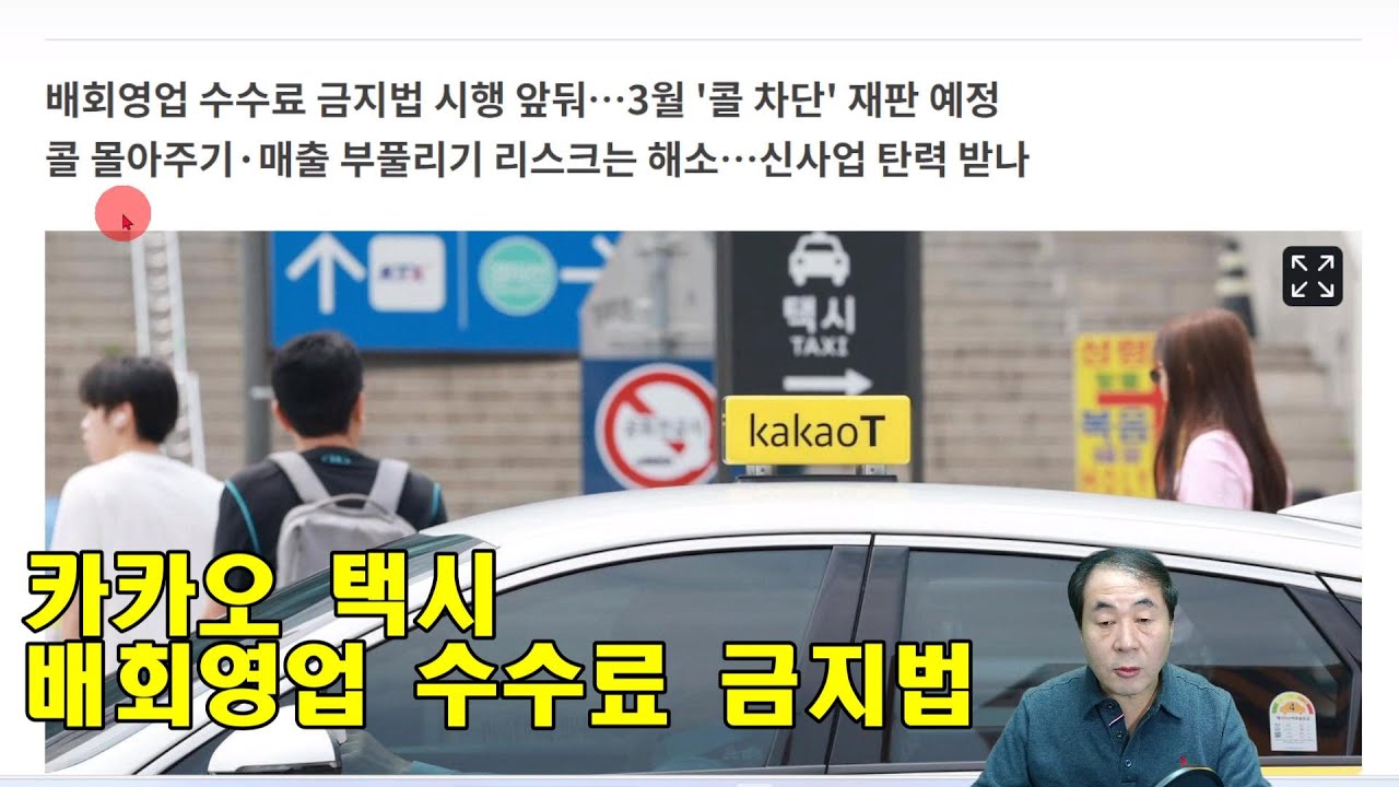 카카오 택시 배회영업 수수료 금지법 통과