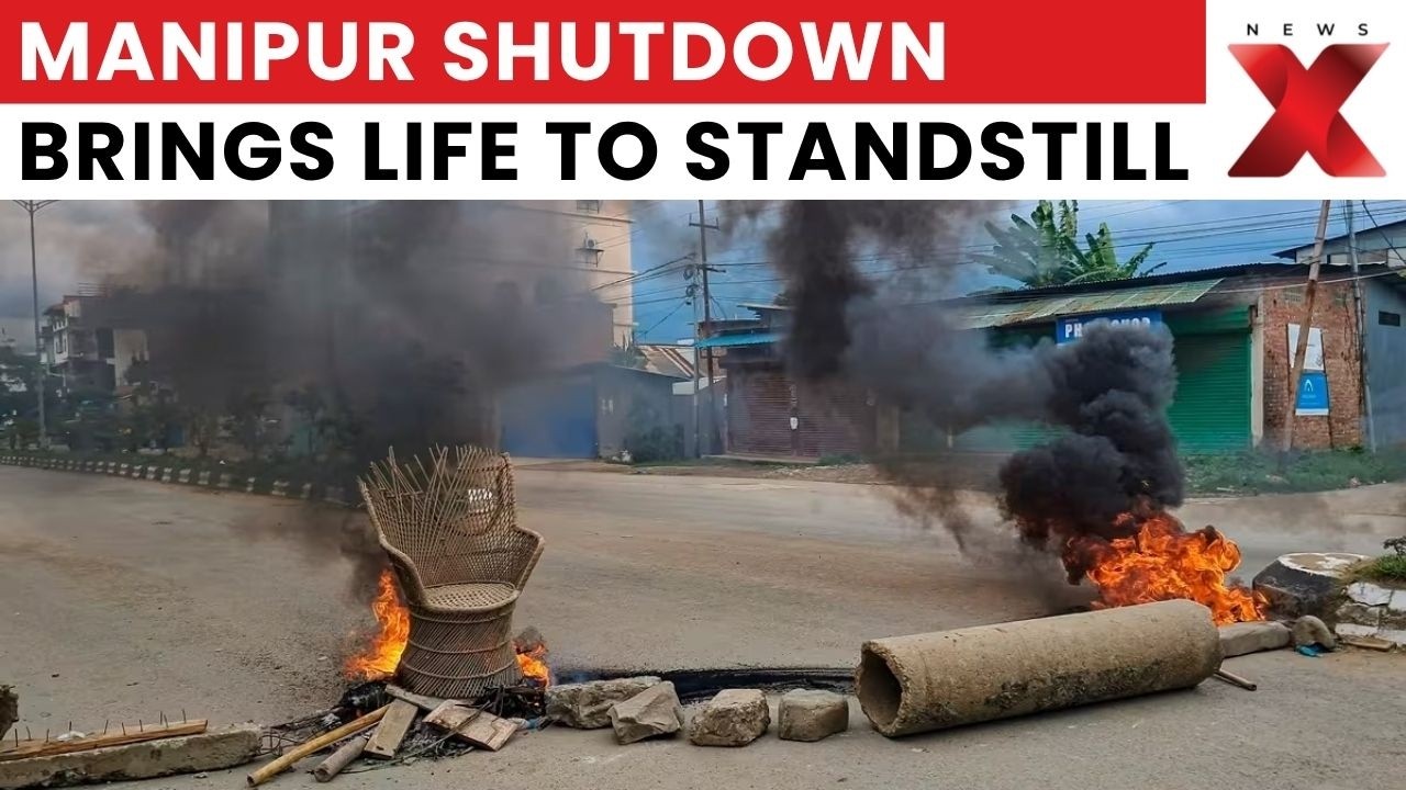 Manipur Shutdown Paralyses Life: Protests, Blockades Hit 12 Districts | Latest News | NewsX