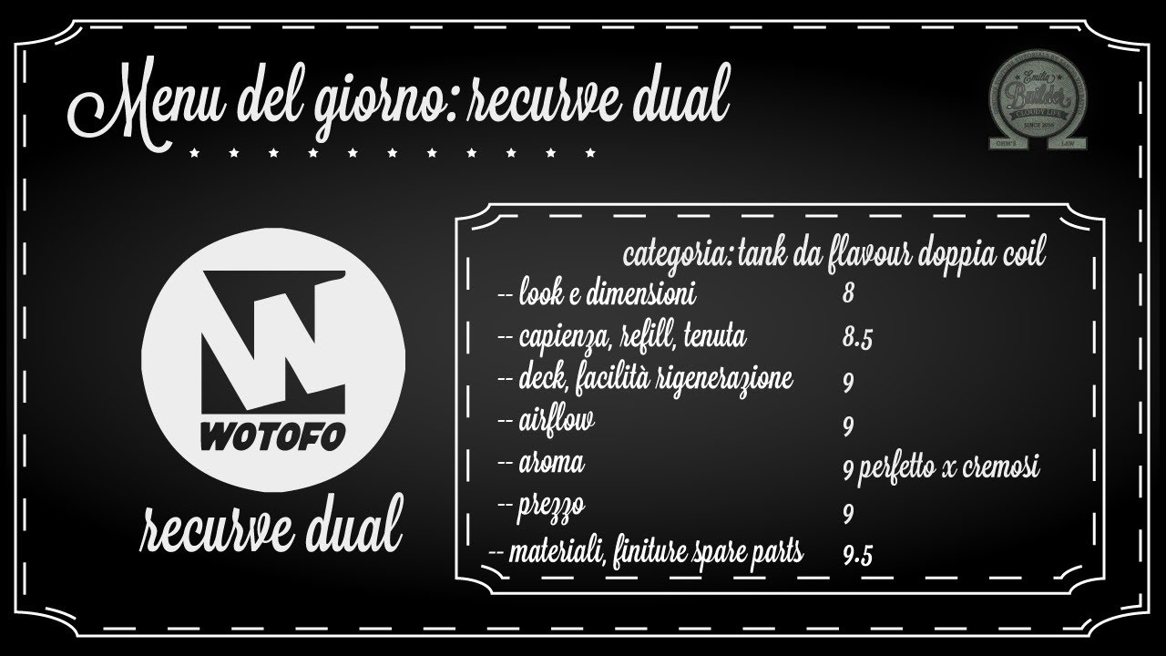 questa volta per cremosi: doppia coil da flavour wotofo recurve dual recensione emiliabuilder ita