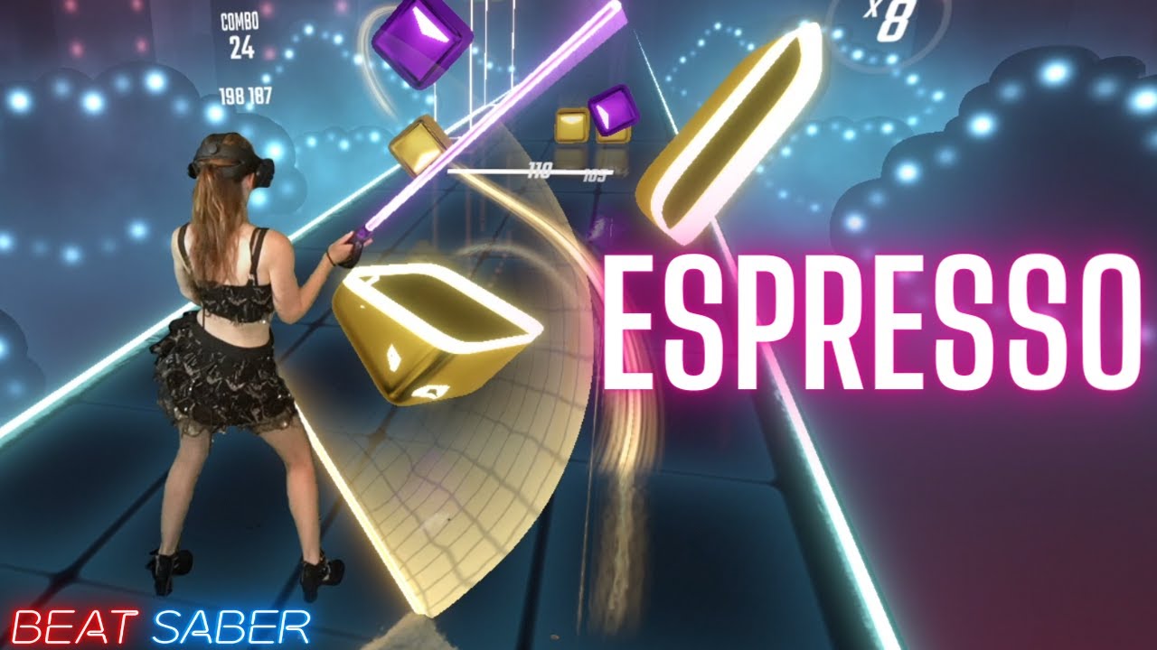 Sabrina Carpenter - Espresso in Beat Saber! | (Expert+) First Attempt | Mixed Reality