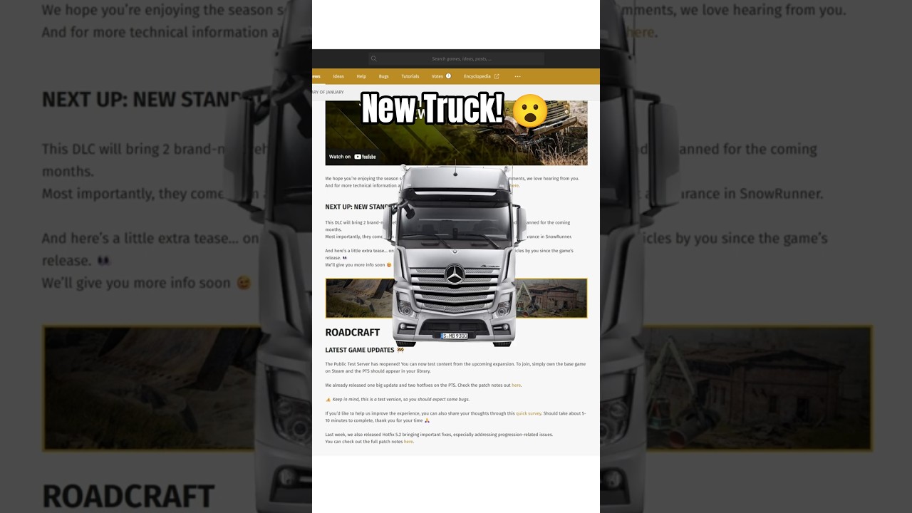 BIG Updates: SnowRunner New DLC & Truck Brand + JCB in RoadCraft 🤯