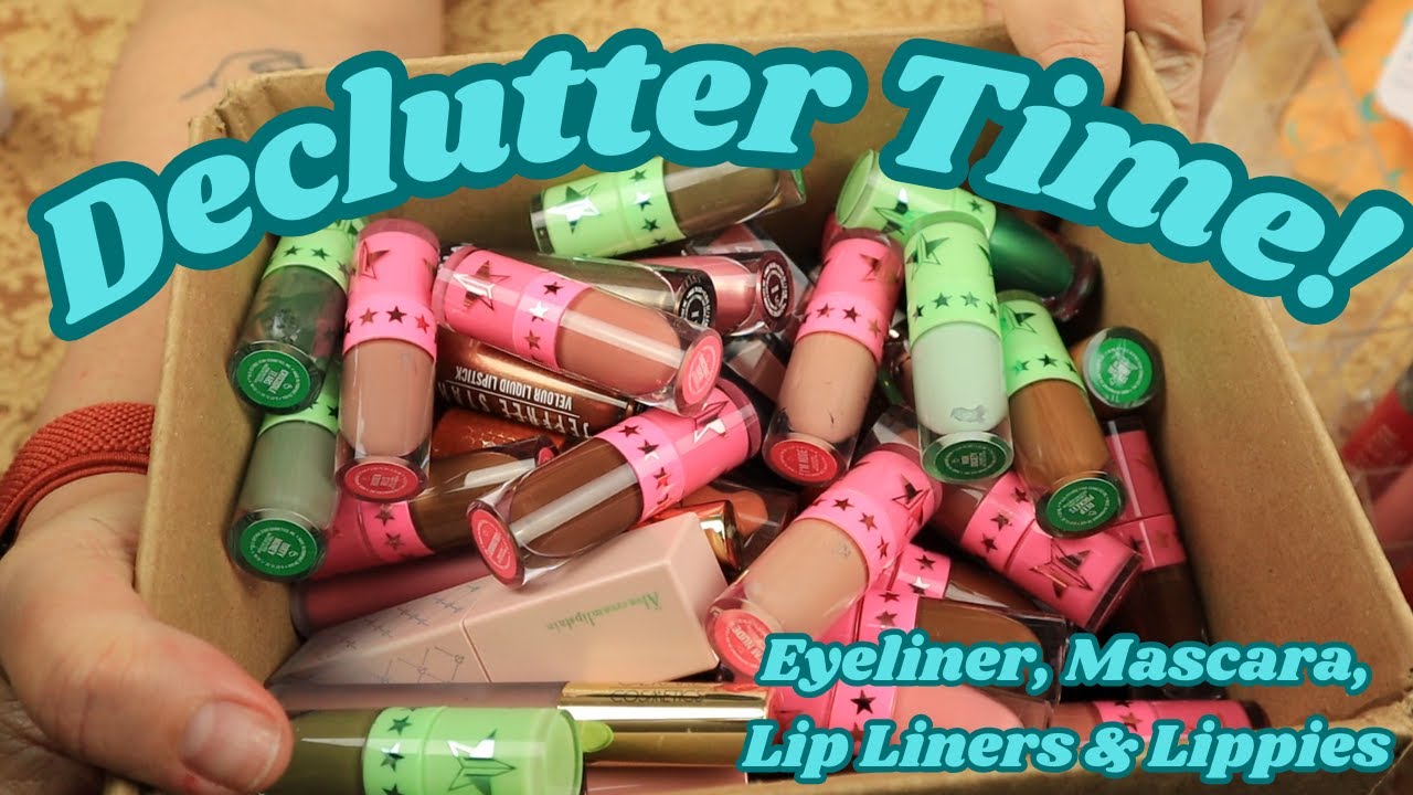 2026 Declutter||Eyeliner, Mascara, Lip Liner & Lippies!! #makeupdeclutter #