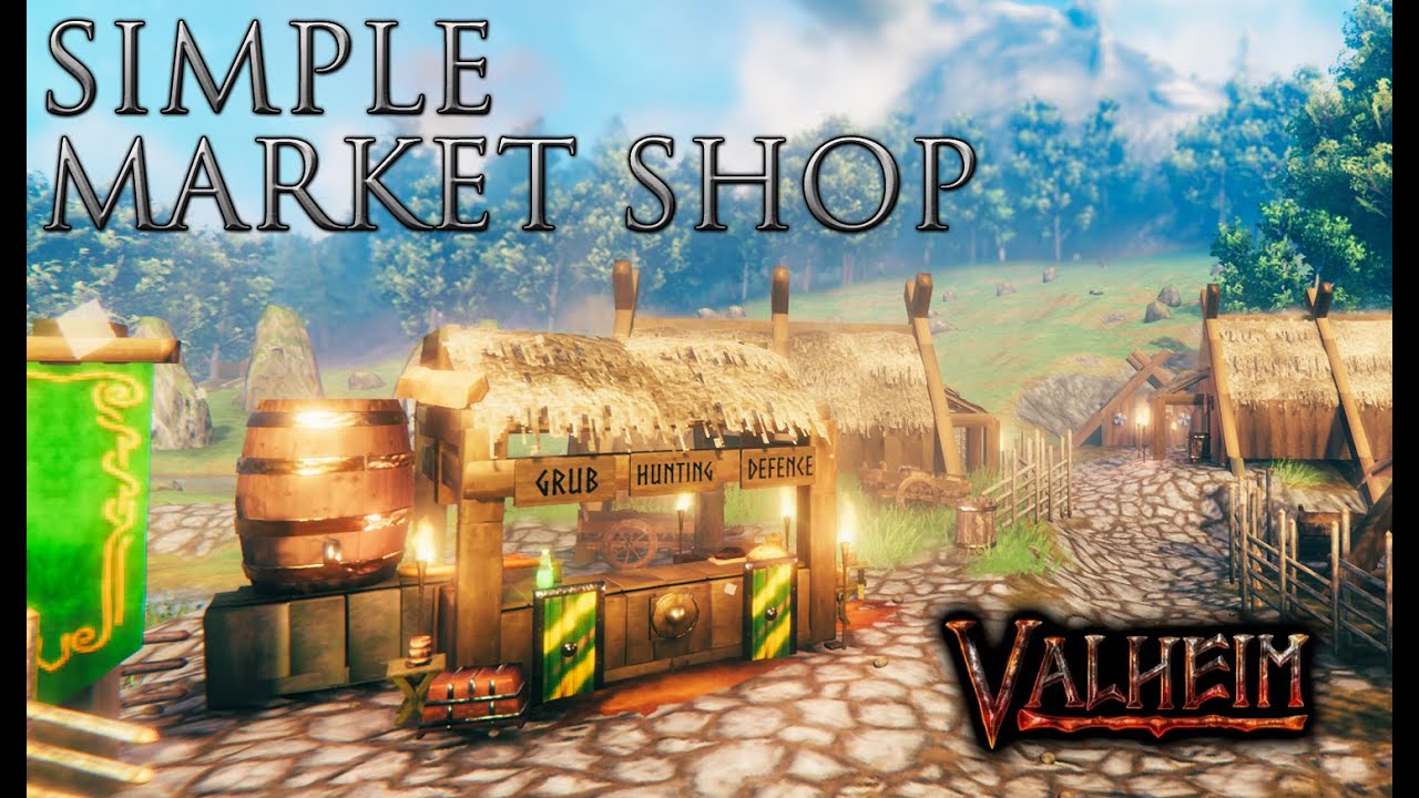 Valheim - Simple Village Market Tutorial - Speed Build