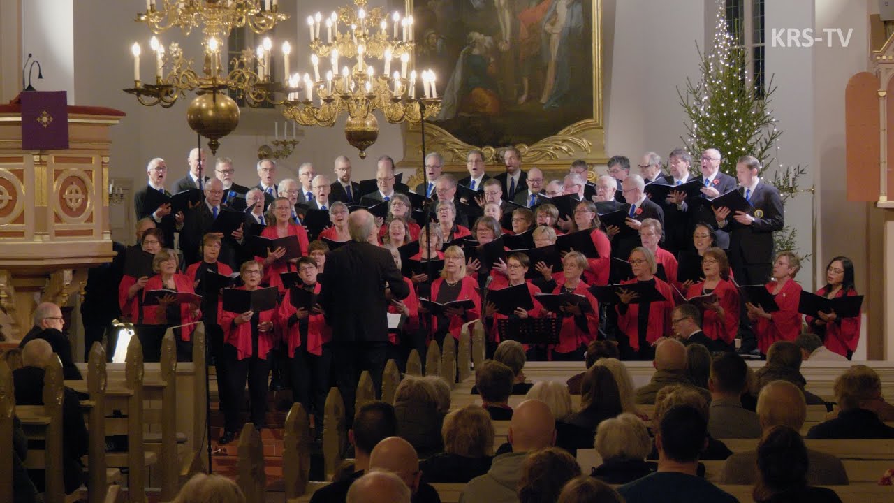 Julkonsert i Kristinestads kyrka med Kristinestads Manskör och Kristinestads Damkör.