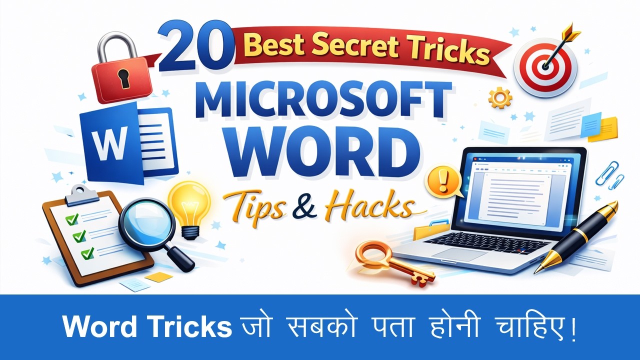 MS Word Top 20 Tips & Tricks | 20 Hidden Features in Hindi