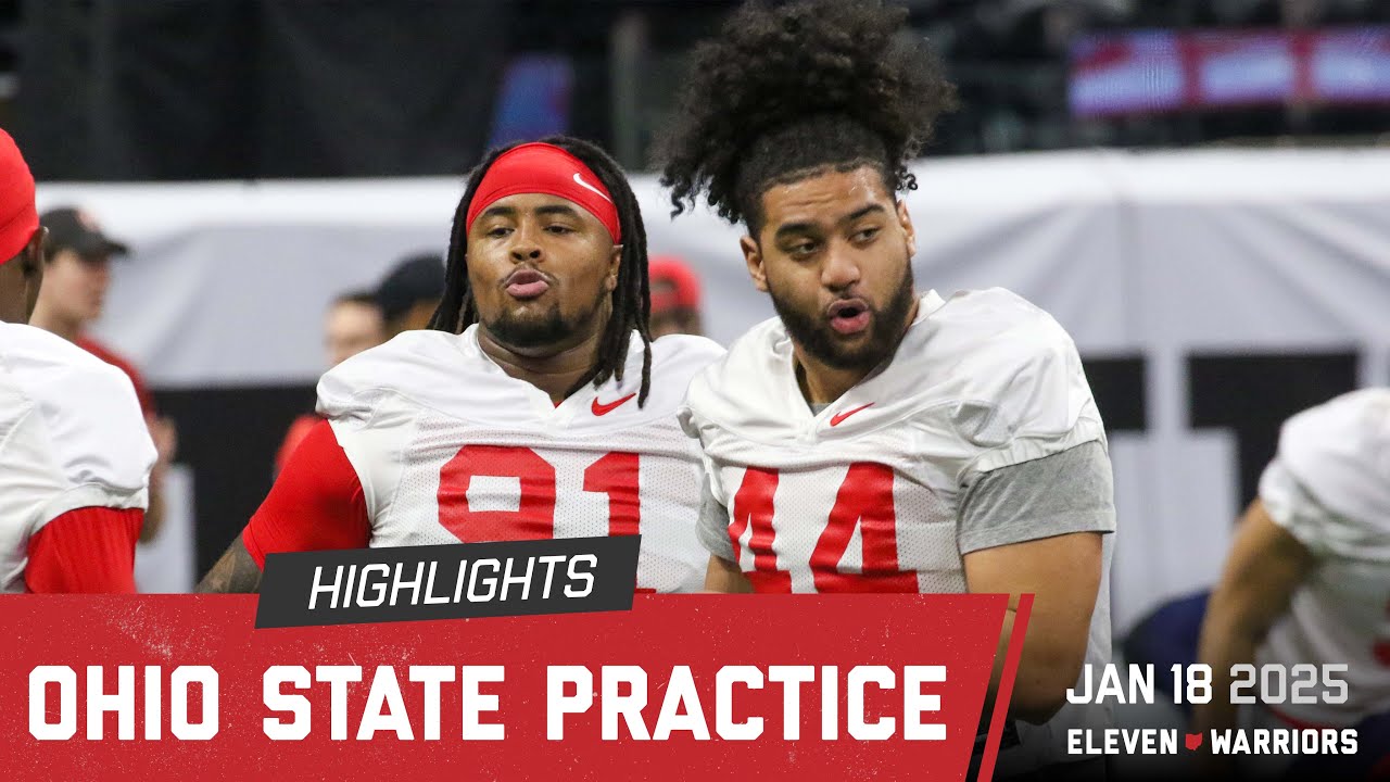 Highlights from Ohio State's first practice in Atlanta before the national championship game