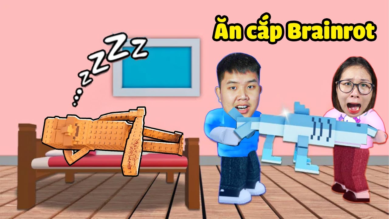 Thử th&aacute;ch Troll lấy cắp Brainrot kh&ocirc;ng để bị bắt !? bqThanh & Ốc Bị T&oacute;m Ăn Gậy Ngu Người
