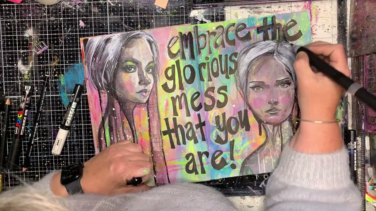 Making glorious messes in your art journal