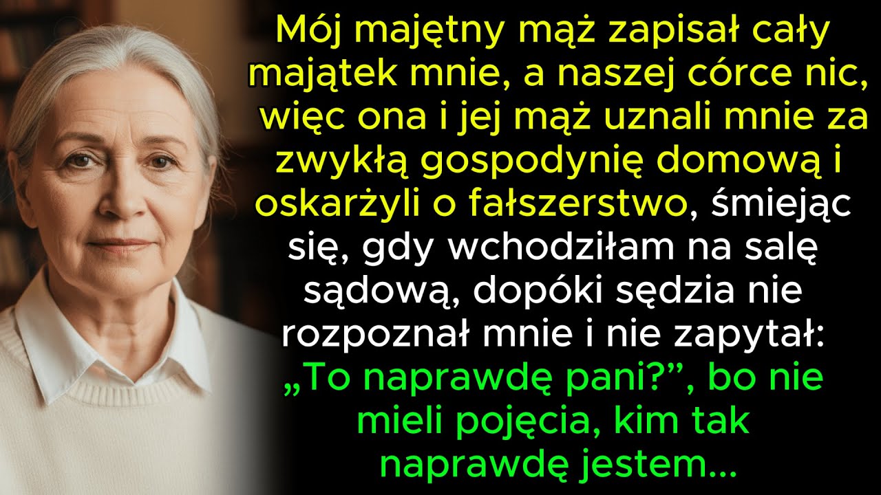 Kiedy weszłam na salę sądową, córka tylko się uśmiechnęła, a jej mąż pokręcił głową